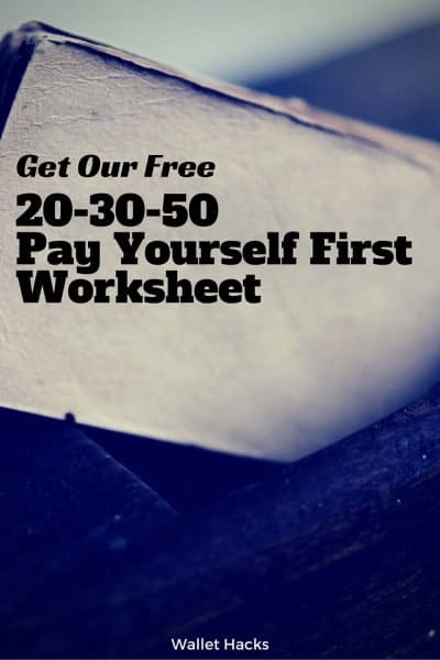 One of money's most important ratios is the 20-30-50 rule - save 20% and pay yourself first. Use our free simple worksheet to help you adjust your savings up or down based on your life's particulars.