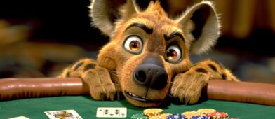 Hyena at a Blackjack Table