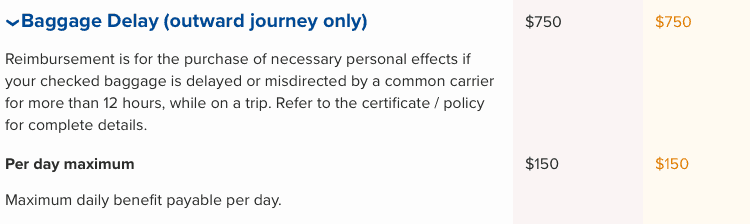 Baggage Delay Coverage